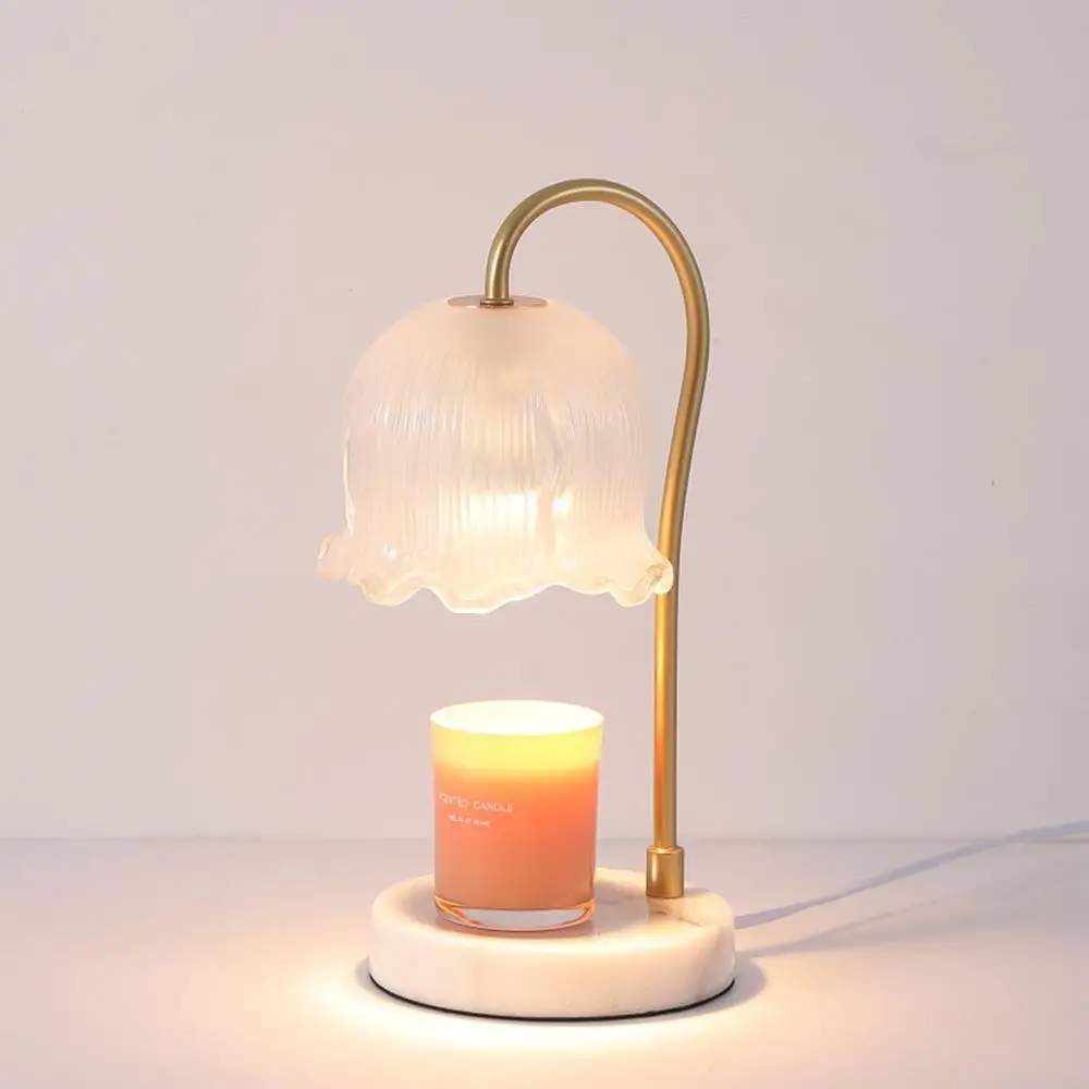 

Aroma Scented Wax Melting Lamp With Marble Base Dimmable Timed Table Decor Atmosphere Light For Bedroom
