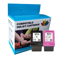 2x Refillable hp62 Ink Cartridge for HP 62 XL ENVY 5640 5642 5643 5644 5646 7640 7644 7645 8000 8005 e-All-in-One Printer