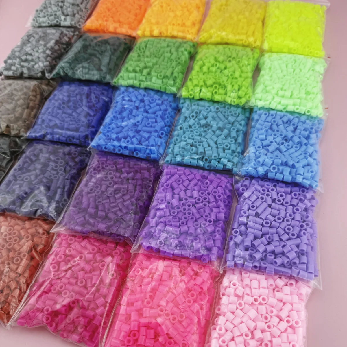 2000PCs 5MM Hama Beads Pixel Puzzle Mixed Color Hama Beads Diy Gift Handmade Children's Toys Gift Supplementary OPP Bag