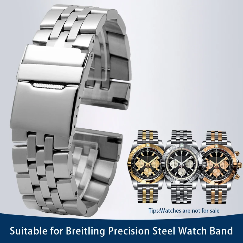 

Suitable for Breitling Air Time Avenger Blackbird Super Ocean Culture Series Men's Precision Steel Watch Band 22mm 24mm