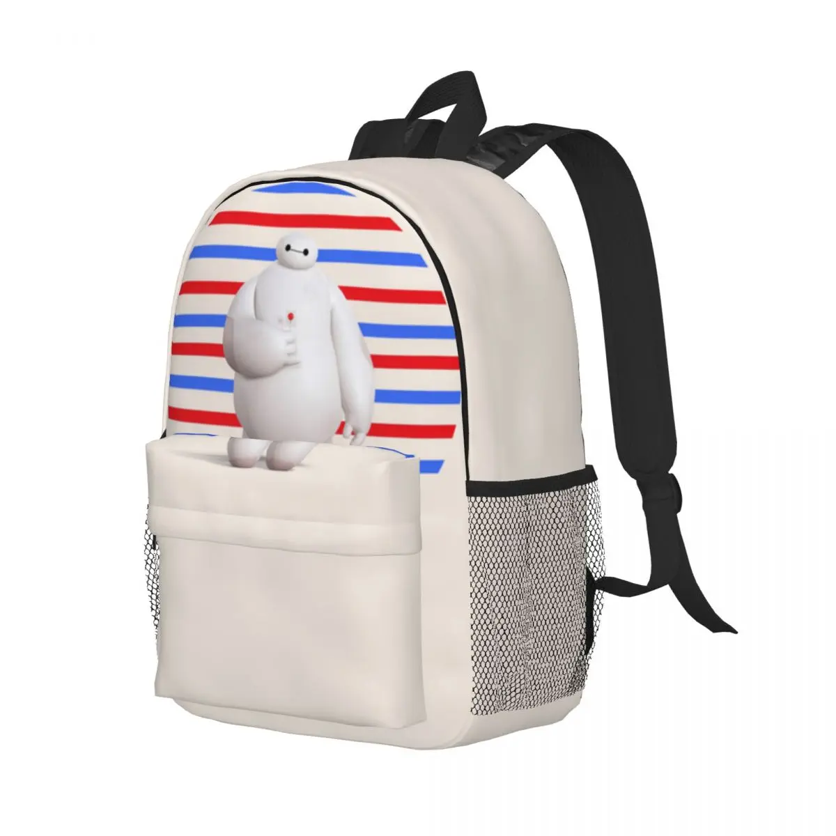 Big Hero Impresso Lightweight Casual Schoolbag, escola, ao ar livre, compras, escritório, 15"