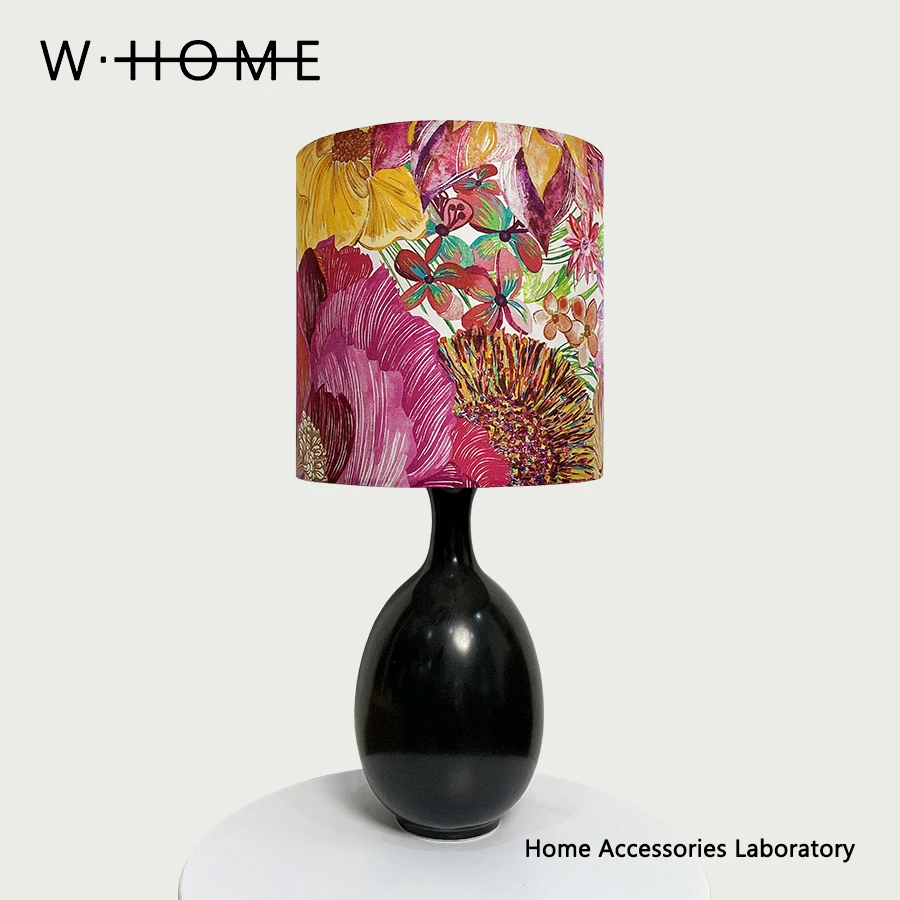 Matte Black Fabric Desk Lamp Imported Liberty Fabric Medieval Creative Atmosphere Lamp Gift Lamp
