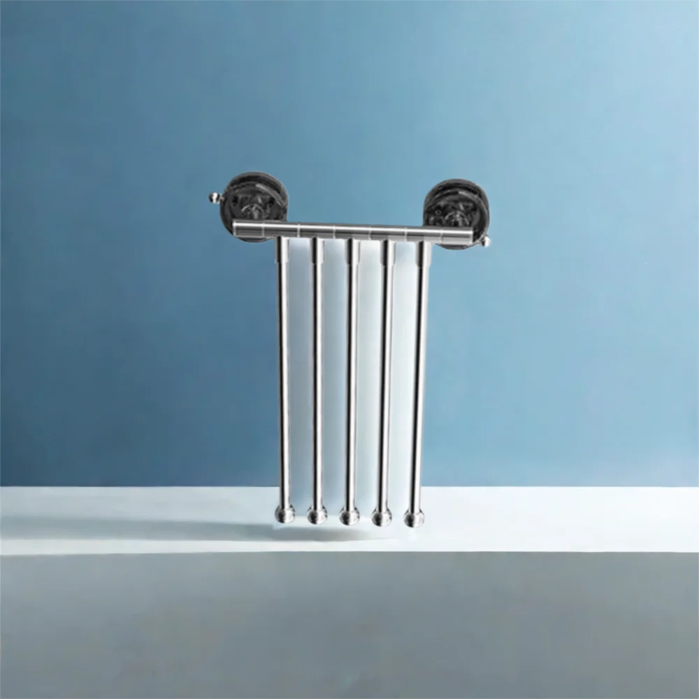 

New 3/4/5 Bars Towel Bars 180° Rotating Plastic Towel Rack Punch-free Wall Mounted Clothes Hanger