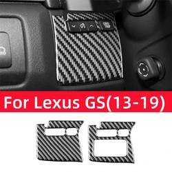 For Lexus GS 2013-2019 Car Accessories Carbon Fiber Car Steering Wheel Buttons Control Panel Frame Trim Cover Decoration Sticker