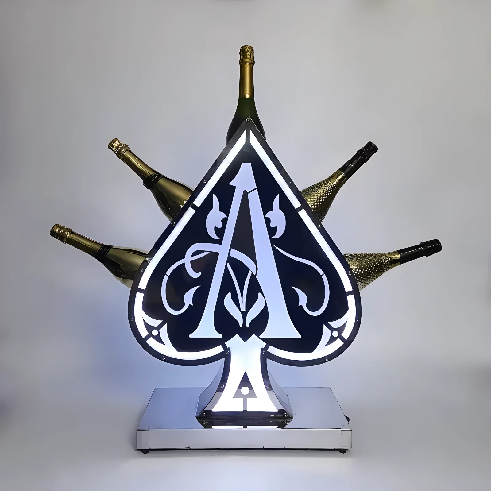 

Светодиодный Lightec Ace of Spade, бутылка шампанского, презентатор Armand de Brignac Glorifier, неоновый знак, пики, бутылки, сервис, Винная стойка, Декор