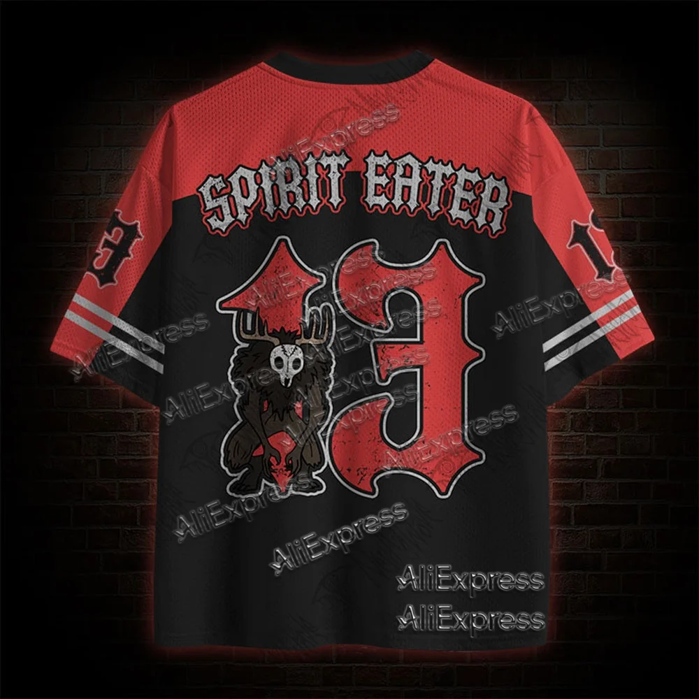 Hot selling street fashion quick drying mesh sportswear, adult and children's V-neck breathable T-shirts, horror movie series