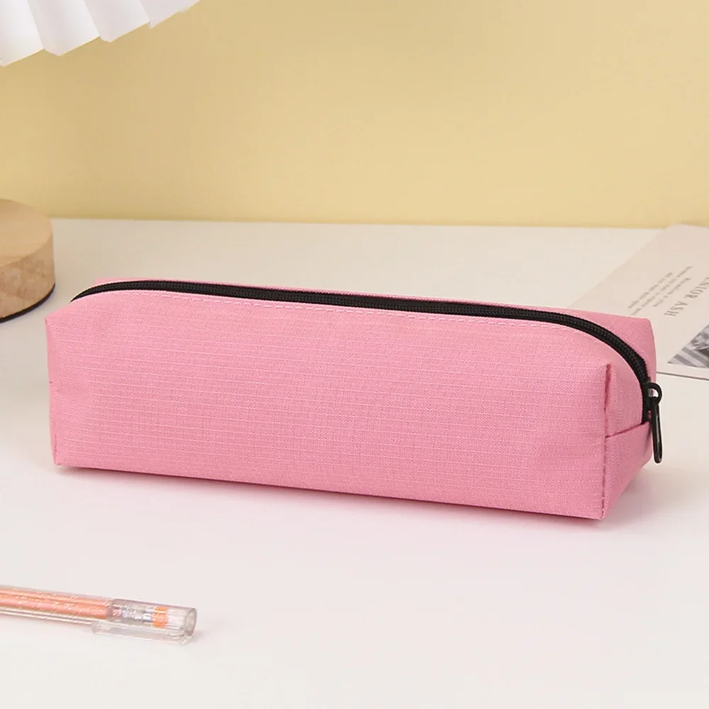 Einfarbig Bleistift Fall Einfache Bleistift Taschen Für Studenten Neue Schreibwaren Schule Liefert Kinder Geschenk Zipper Große Kosmetik Tasche