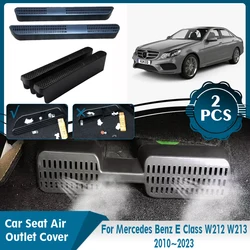 Copertura uscita aria auto per Mercedes Benz Classe E W212 W213 2010 ~ 2023 ABS condizionatore antipolvere scarico sotto il sedile 2 pezzi accessori auto