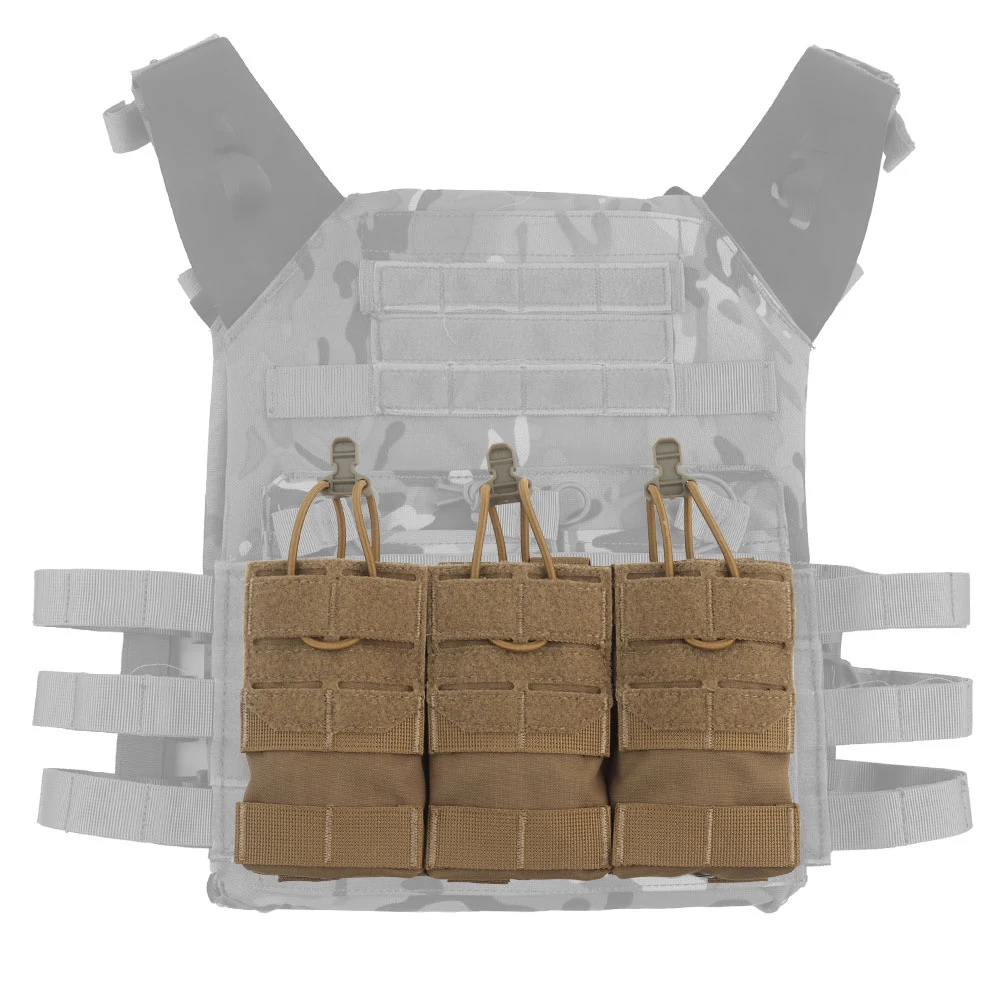 

Тактический жилет для охоты AG 3 MOLLE с тройным подсумком для магазинов 5.56 M4 и передним карманом для пластины K19, держатель для магазинов