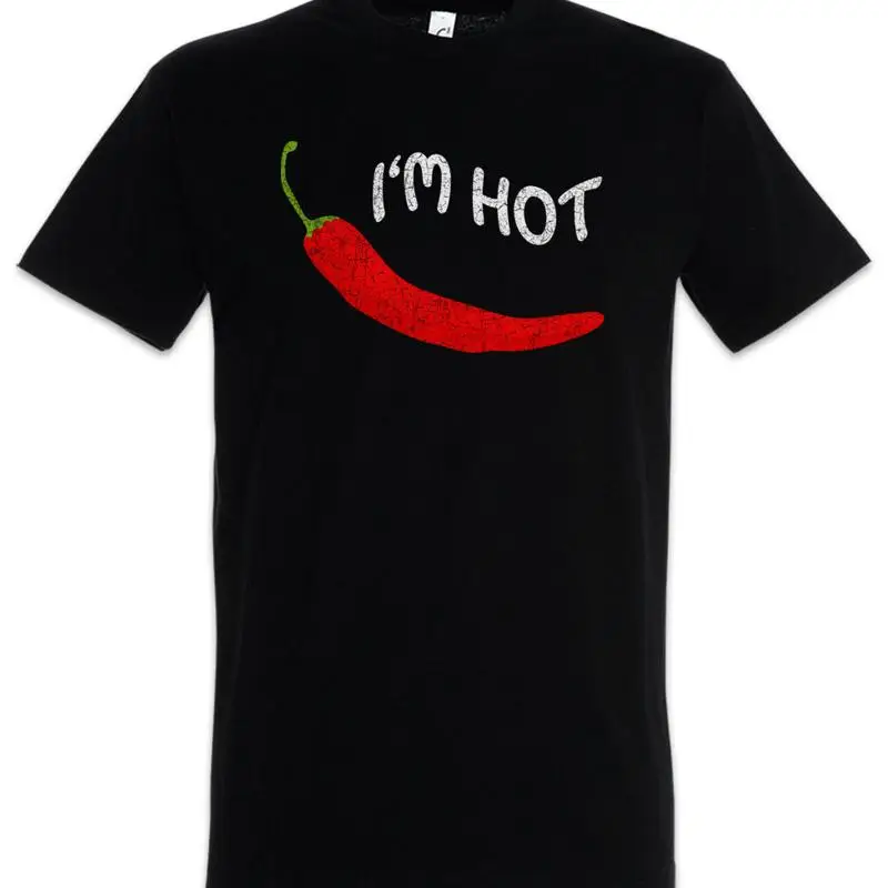 Camiseta Chili I'm Hot con estampado de chiles, peperoncino, divertida, picante, dulce y linda