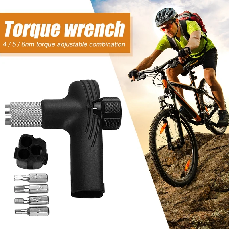 Torque Multifunction Bicycle Maintenance Wrenches Adjustable Bike Ratchet Wrench Set 4/5/6Nm