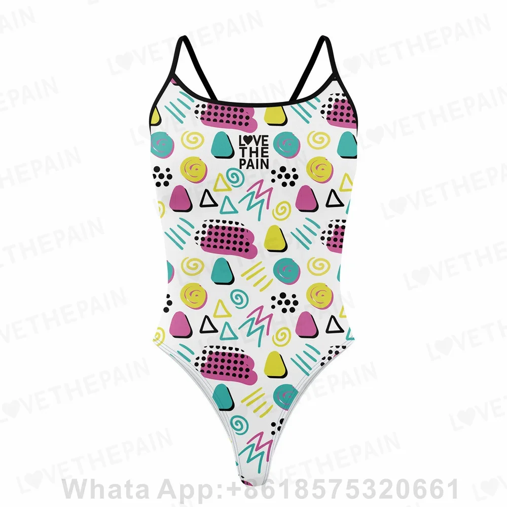 

Love The Pain Sexy One Piece Large Swimsuits Body Closed Plus Size Swimwear Female Bathing Suit For Pool Beach Women's Swimming