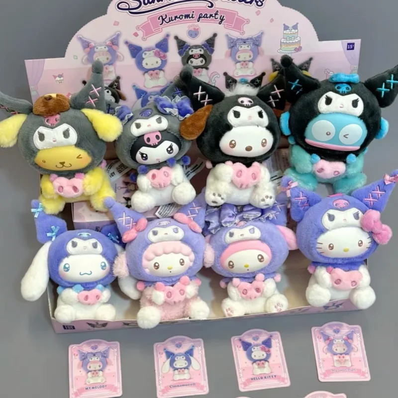 ของแท้ ซานริโอ คุโรมิ ปาร์ตี้ ซีรีส์ กล่องสุ่ม ตุ๊กตาไวนิล จี้ห้อยน่ารัก ของสะสม ตกแต่งโต๊ะทำงาน แฟชั่นอินเทรนด์ ของขวัญสำหรับสาวๆ