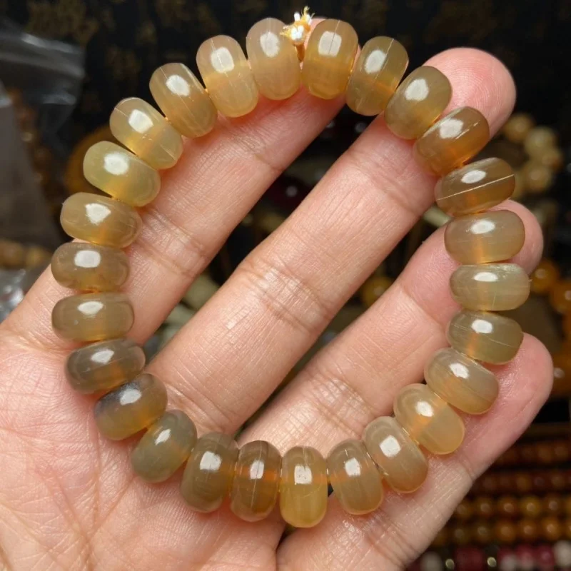天然貝殻素材、希少な本物の12mm算盤ビーズシングルループブレスレット、新しいスタイルのハンドチェーン