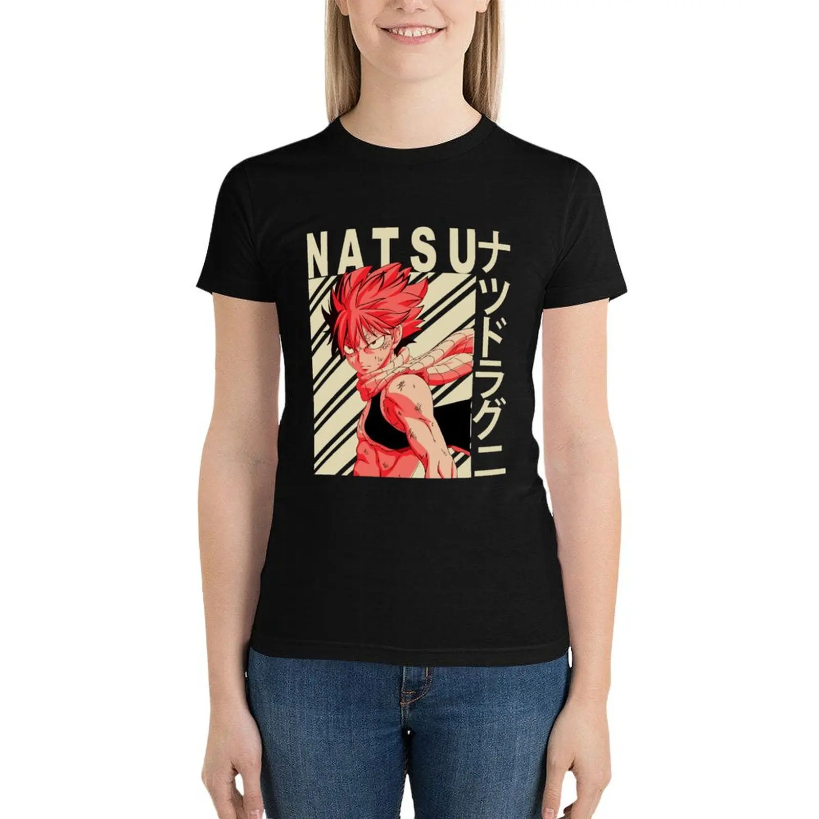 Natsu dragneel - Vintage Art T-Shirt anime clothes korean fashion t shirt dress Women