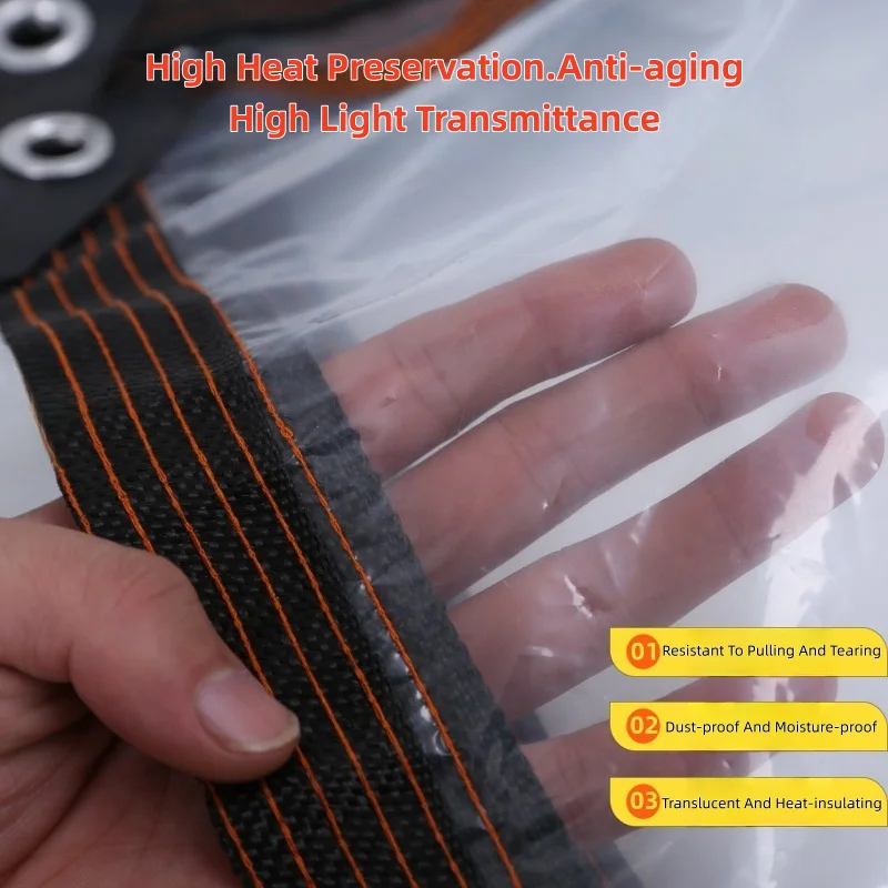 두꺼운 투명 방수 PE 필름 방수포 야외 비 덮개 캠핑 차량 보호 발코니 정원 식물 보호막