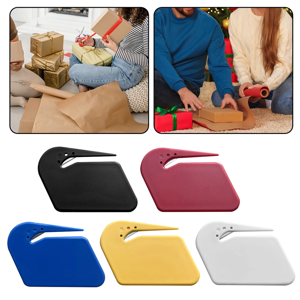 Pembuka huruf Mini plastik, pembuka paket pegangan ringan nyaman untuk sekolah kantor