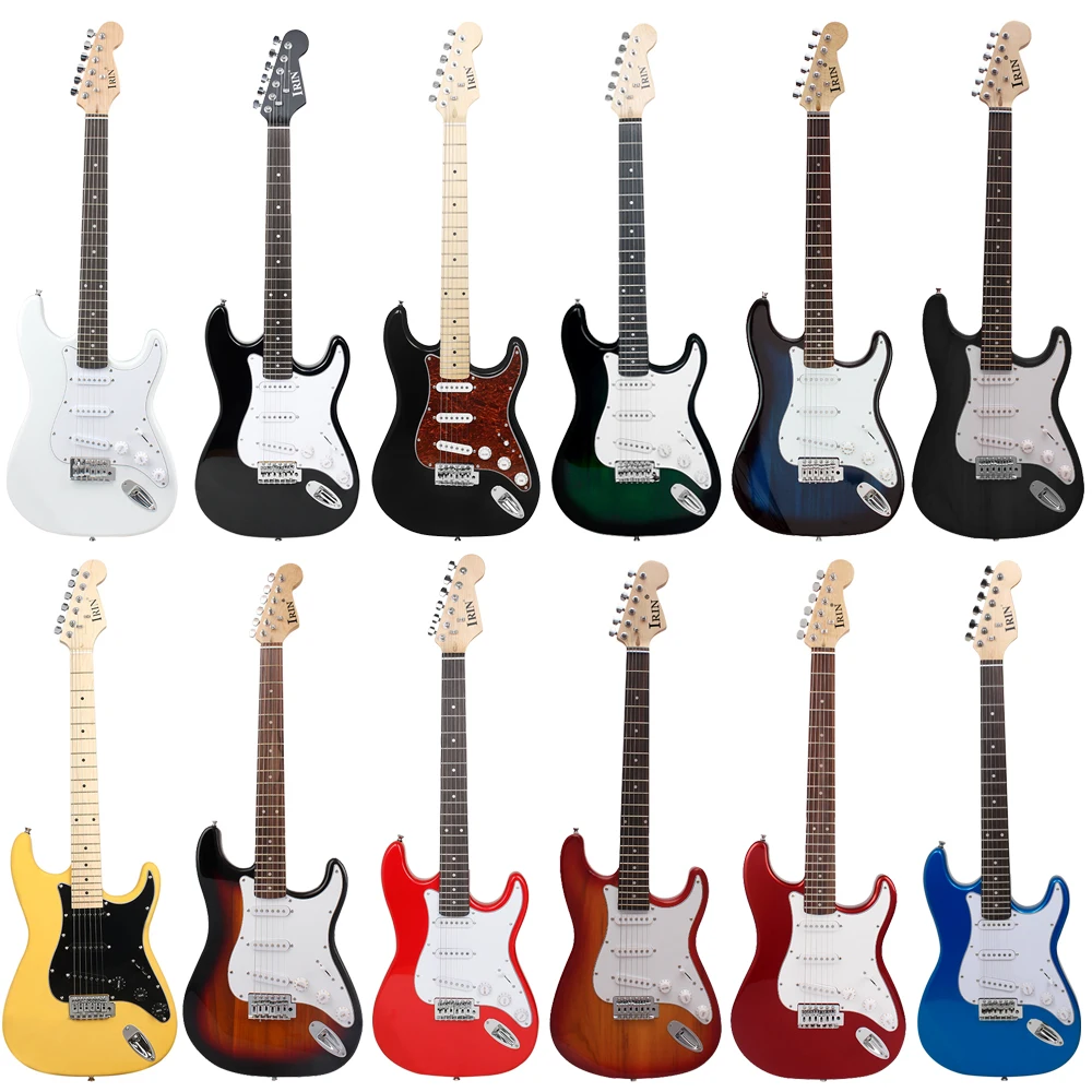 IRIN 39 Inch Electric Guitar 6 Strings Guitarra Basswood Body Maple Neck Electric Guitar With Wrench Tremolo Cable Accessories