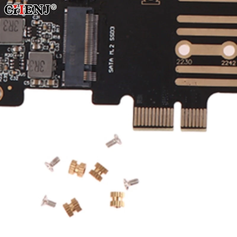 

PCIE To M2 Adapter PCI Express X1 3.0 4 Ports B Key M.2 NGFF SATA SSD Adapter PCI-E M.2 Adapter Expansion Card Riser