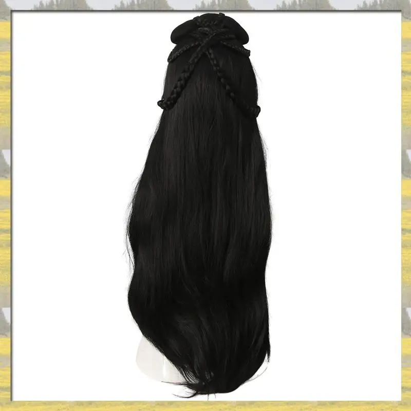 

Hot Sale Ancient Costume Long Straight Chinese Wig Lazy Full Head Cover Chinese Style Hair Cover For Chinese Style Girls Wedding