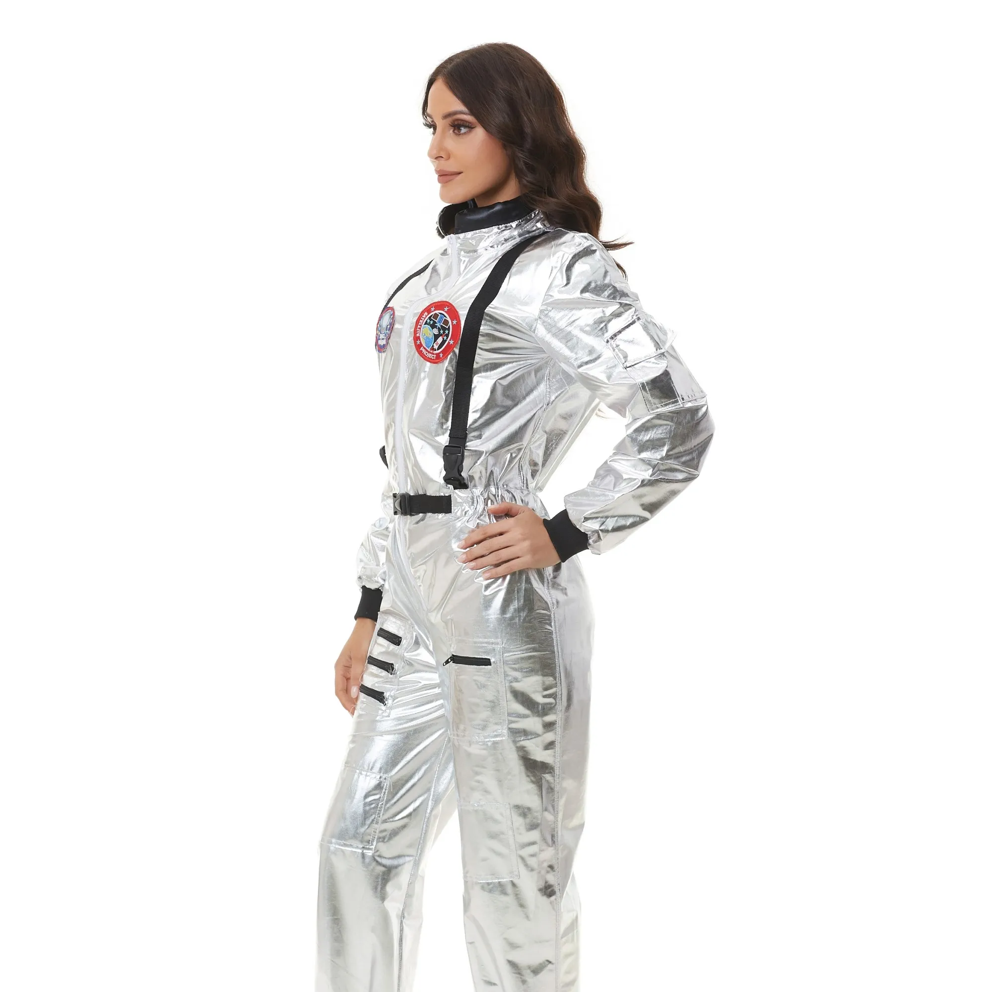 Faionable Astronaut Space Suit loween Costume for Kids Role-Plang Children's Clothing Stage Performance Outfit