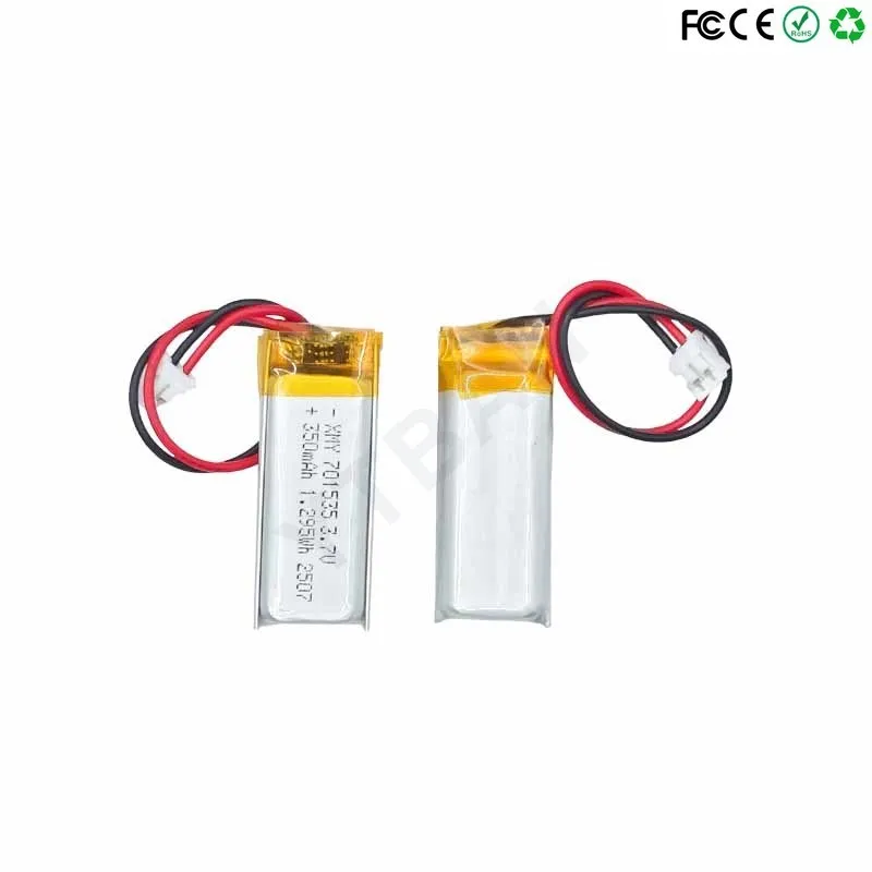 3.7 فولت 350 مللي أمبير 701535 بوليمر بطاريّة ليثيوم قابلة لإعادة الشحن للكاميرا لتحديد المواقع الملاح سماعة رأس بخاصية البلوتوث بطاريات جهاز تدريب الكلاب #4