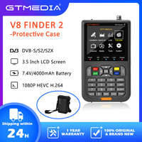 GTMEDIA V8 Finder2 With Bag Satellite Signal Finder Meter DVB-S2X/S2/S 1080P HD 3.5 inch LCD Screen Display H.264 TV Receiver