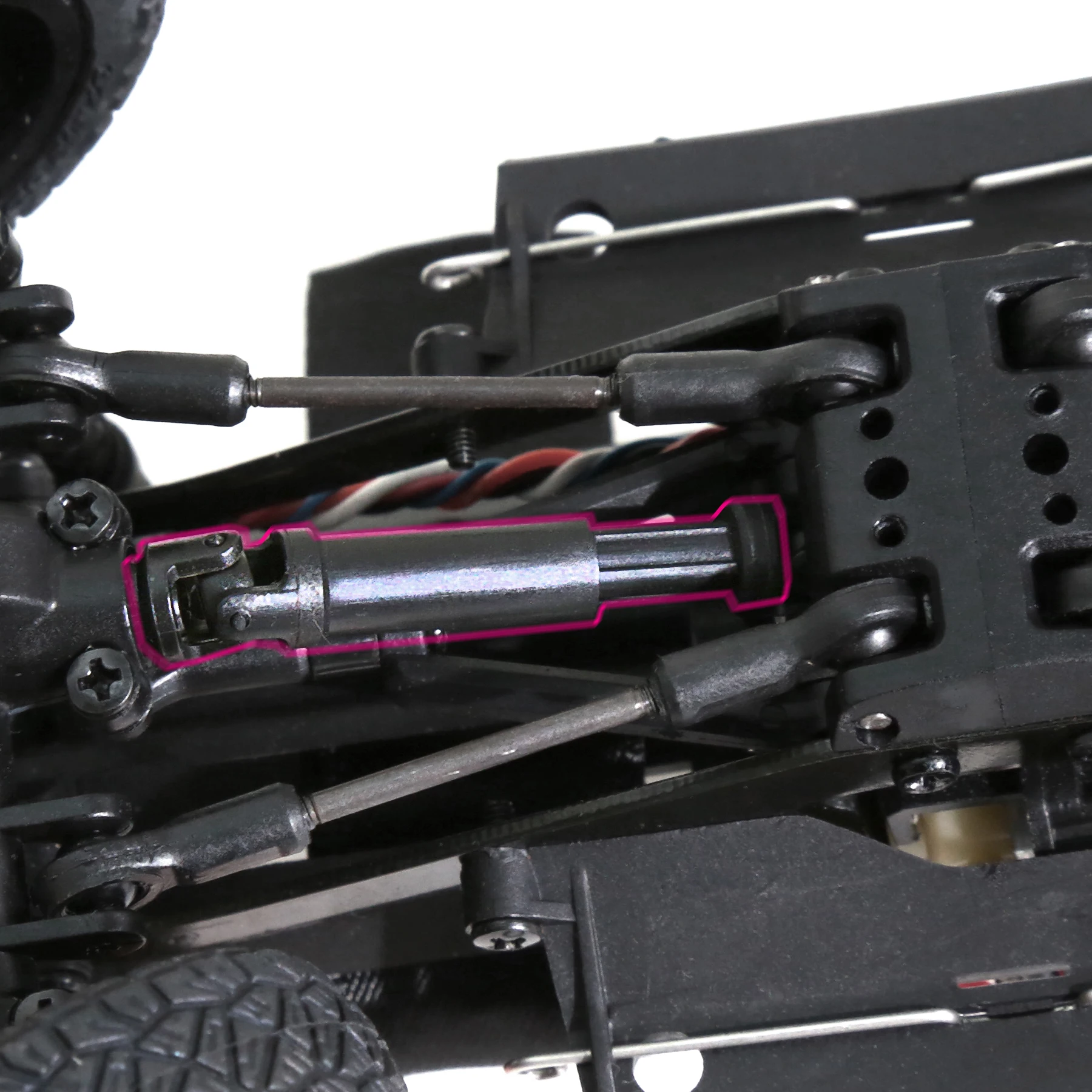 RED SPIDER 2Pcs Steel Transmission Drive Shaft for Axial SCX24 Chevrolet Wrangler Bronco 1/24 RC Crawler Car Truck Model Parts