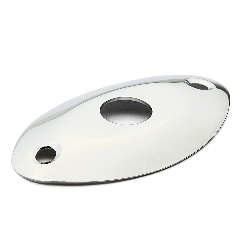 

Oval Guitar Jack Plate 1/4 Inch Curved Metal Output Socket For Electric Guitar Bass Chrome Plated Durable Replacement