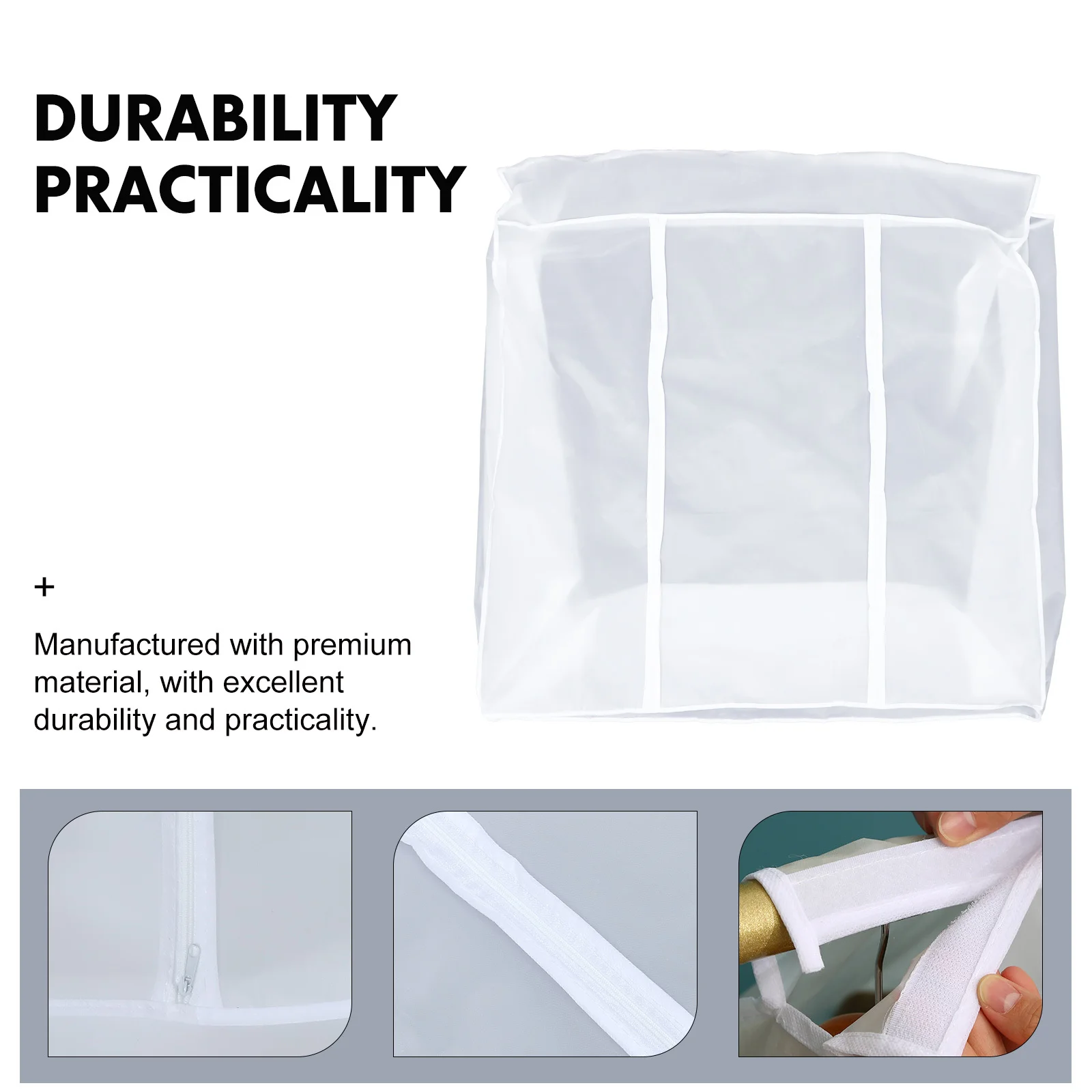 

Dust Proof Clothing Cover Lightweight Reusable Wardrobe Protector Home Garment Bag Hanging Clothes Storage Cover