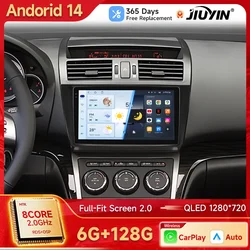 JIUYIN Car Radio Multimedia Player For Mazda 6 6(GH) RUI 2008 2010 2012 2013 2015 Android 14 Navigation CarPlay GPS Auto 4G