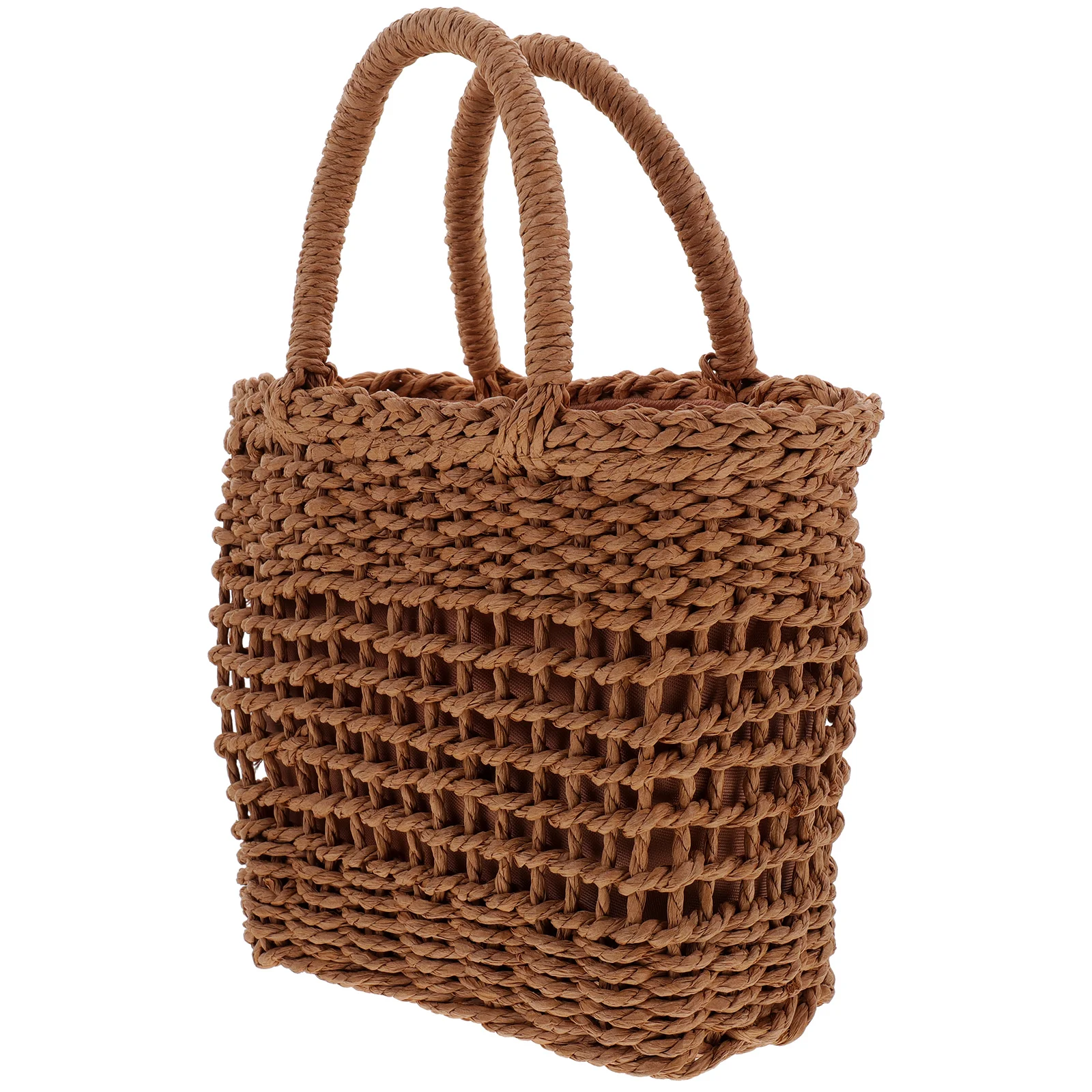 

Straw Woven Women Bag Crossbody Small Handbag Beach Summer Vacation Light Brown Straw Material Cellphone Tote Shoulder Bags