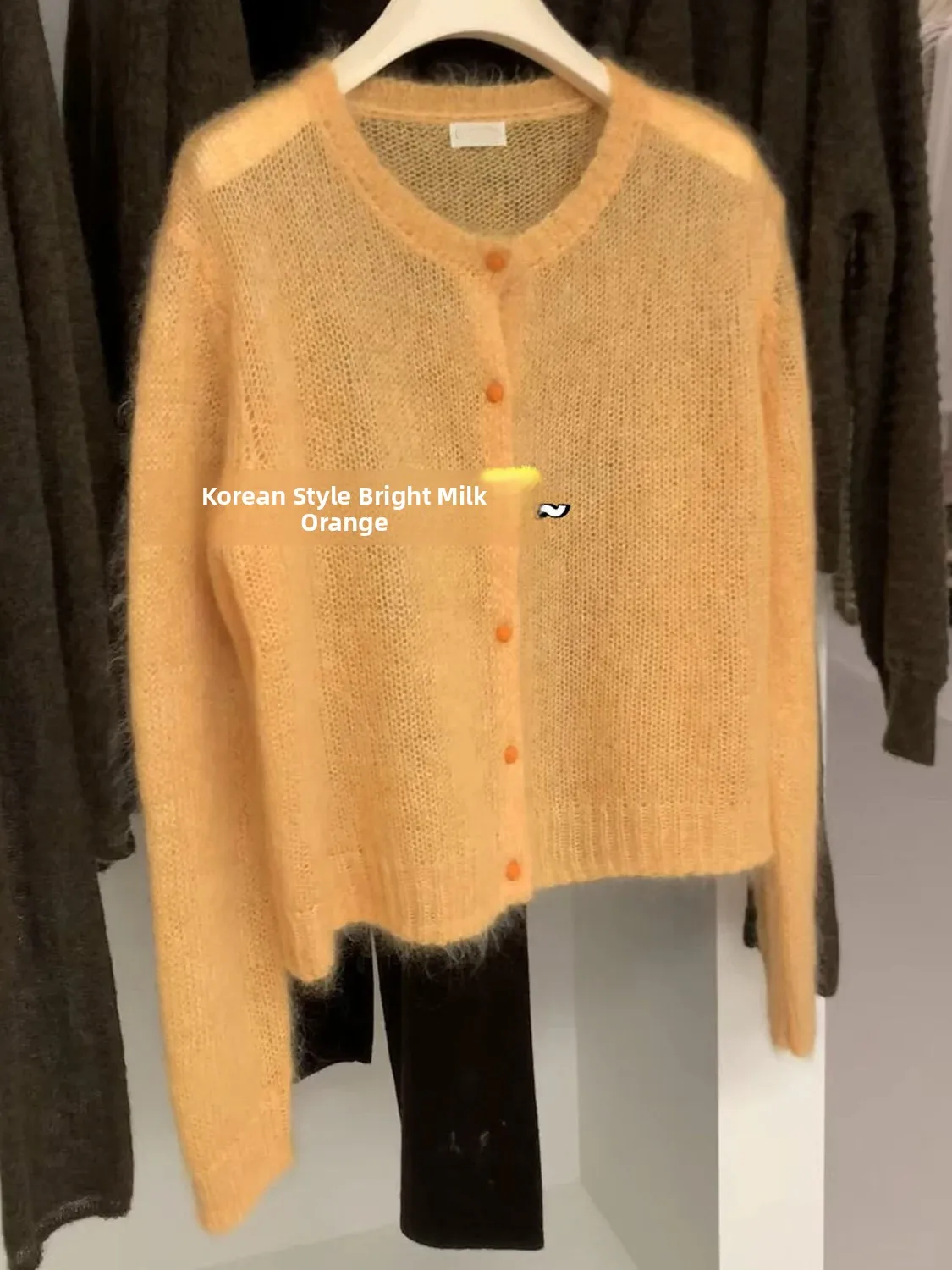 Large Size Korean Style Long Sleeve Knitted Cardigan Sweater Women Early Autumn 2026 New Gentle Atmosphere Top Casual Loose Fit