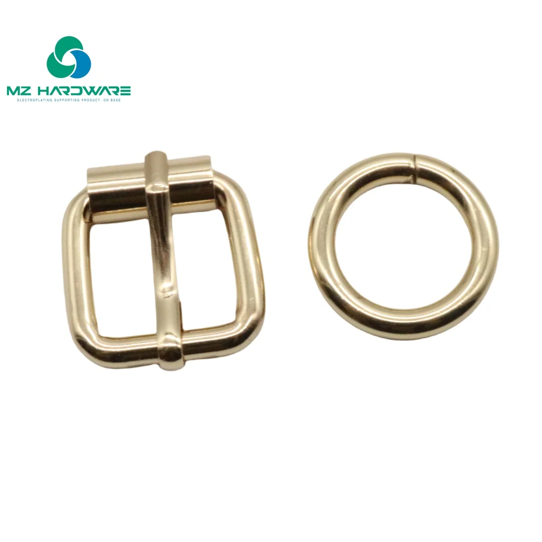 2 Pcs Adjustable Roller Pin Buckle With Keychain Snap Clip Hooks Flat Spring O Ring Buckle Circle Round Carabiner