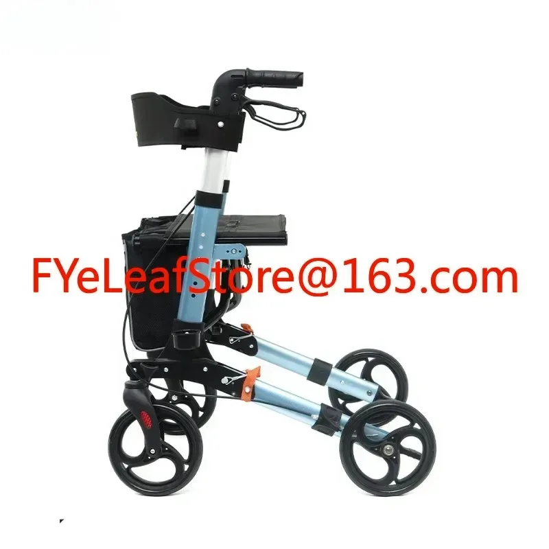 

Aluminum Lightweight for Disable Adult Elderly Mobility Outdoor Walking Aids Folding Rollator Walker With Seat
