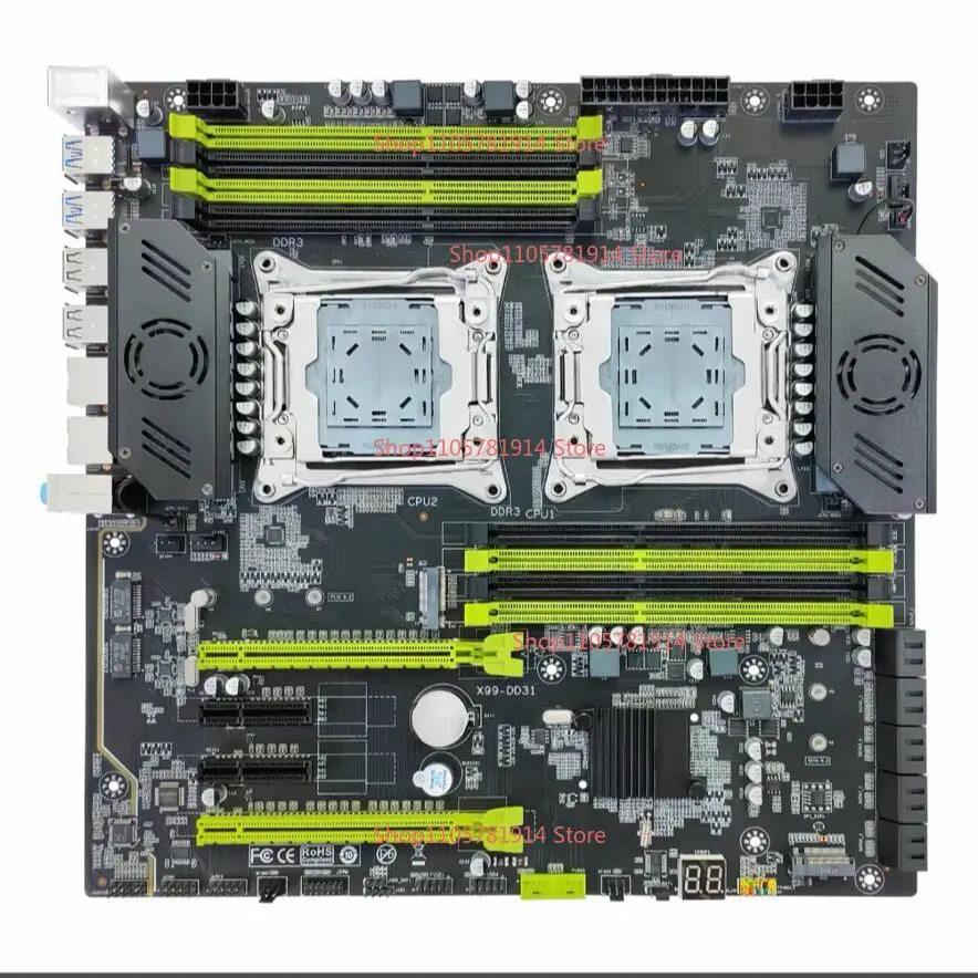 For Angxun X99-2D4 Dual-channel Main Board, Support Dual-channel E5 Series CPU Interface Is Complete