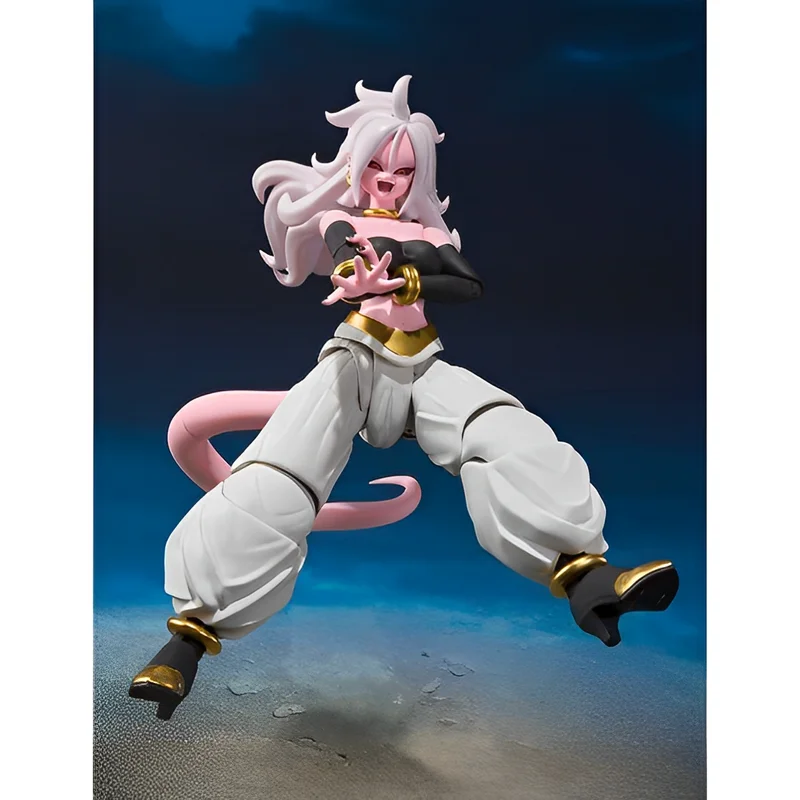 Bandai Anime Shf Dragon Ball Z Android 21 S.H.Figuarts Oryginalna figurka akcji 14,5 cm Anime Kolekcjonerska dekoracja Model Zabawki Prezent