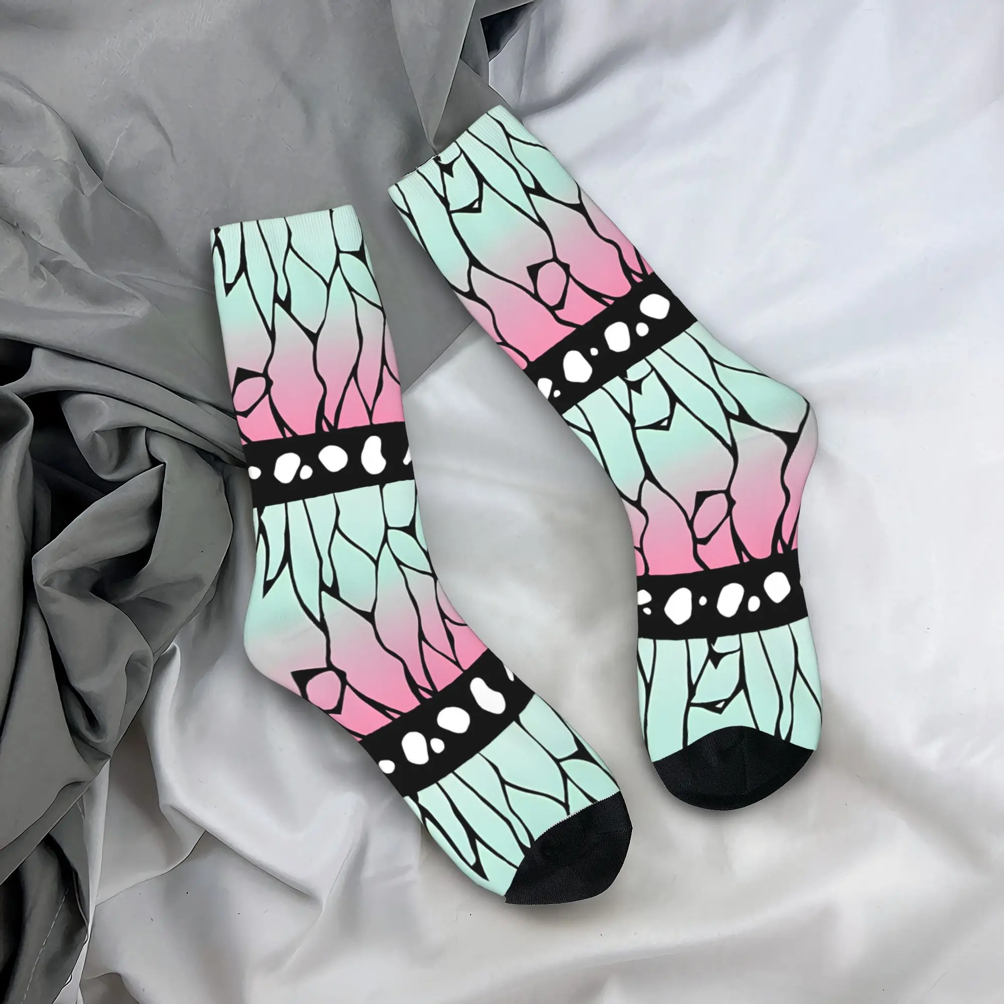 Demons Anime Slayers  Kocho Shinobu Butterfly Sock New Male Men Socks Harajuku Polyester K-Kimetsu Anime Sport Women Stockings