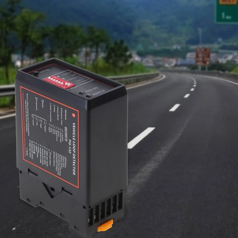 Bộ phát hiện vòng lặp xe PD132 Kênh đơn để điều khiển giao thông Phiên bản tiếng Anh
