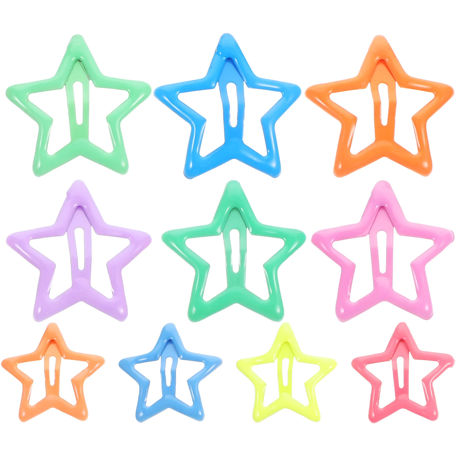 10 قطعة مقاطع شعر على شكل نجمة للأطفال مشابك معدنية إكسسوارات شعر للأطفال الصغار للاستخدام اليومي مقاطع نجوم مشابك للأطفال الصغار