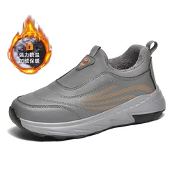 Winter Warm Leather Sneakers Men Casual Walking Shoes Sports Thick Soles Autumn Winter Zapatillas Deportivas Hombre
