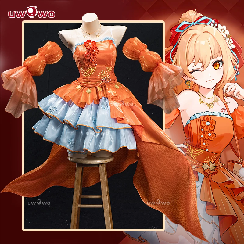 PRE SALE UWOWO Yoimiya Cosplay Game Genshin Impact Yoimiya Resplendent Feast Gown Cosplay Costume Halloween Costume