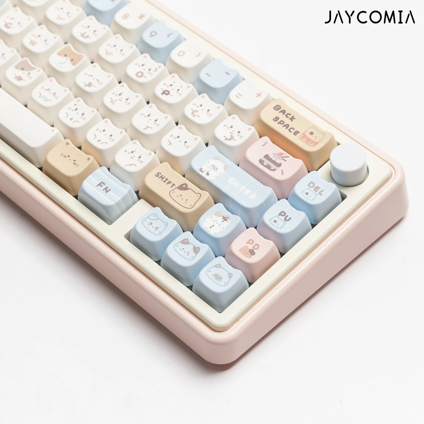 Imagem -04 - Mao-cat Keycaps para Teclado Mecânico Material Pbt Dye-sub 7u Alice Layout Grande Grupo Apple Mac Hi75 Layout