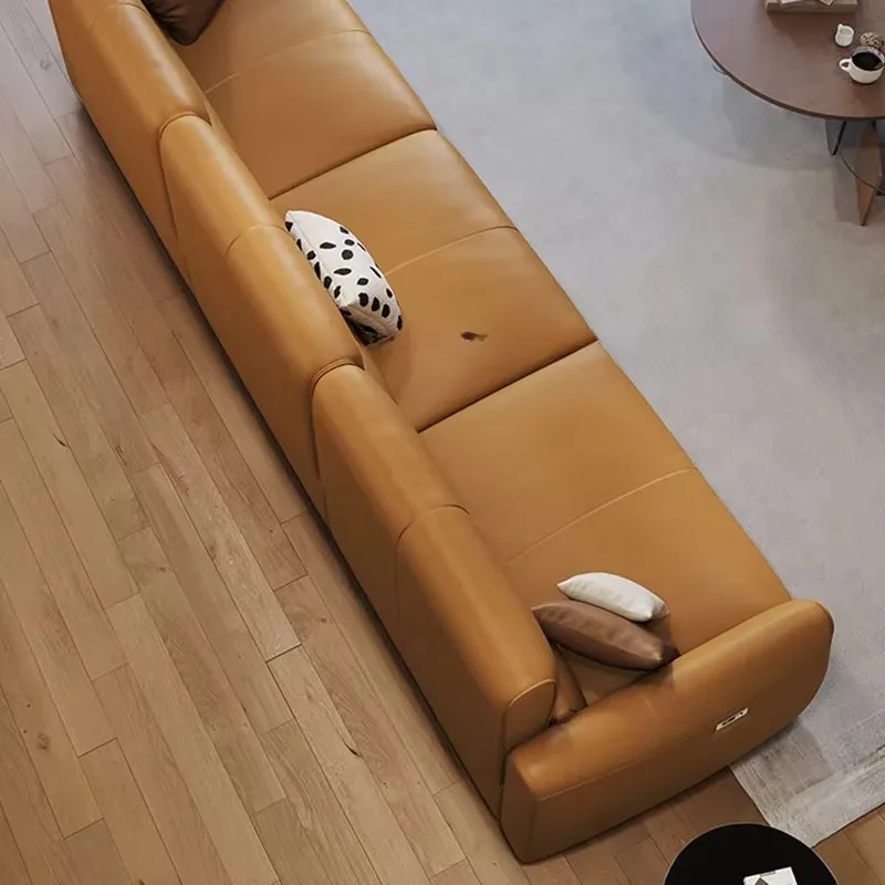 أريكة كهربائية فاخرة لغرفة المعيشة، مسند ذراع Loveseat، أريكة نوم كبيرة الحجم، أثاث Divano Soggiorno بتصميم إيطالي #5