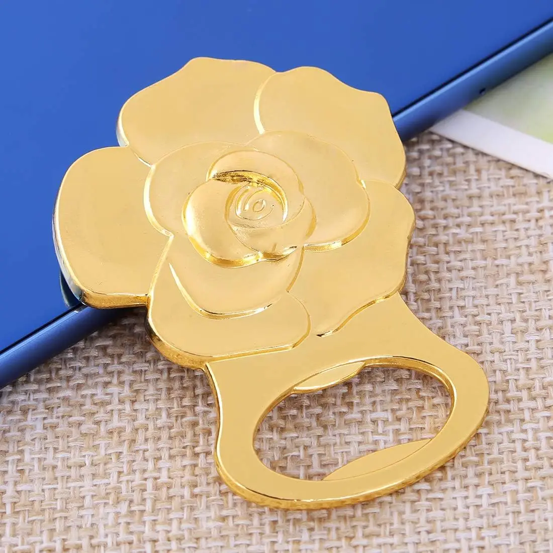 12 pcs Gold Rose Love Bottle Opener Wedding Favors Gifts with Exquisite packaging Box Wedding Gifts For Guests