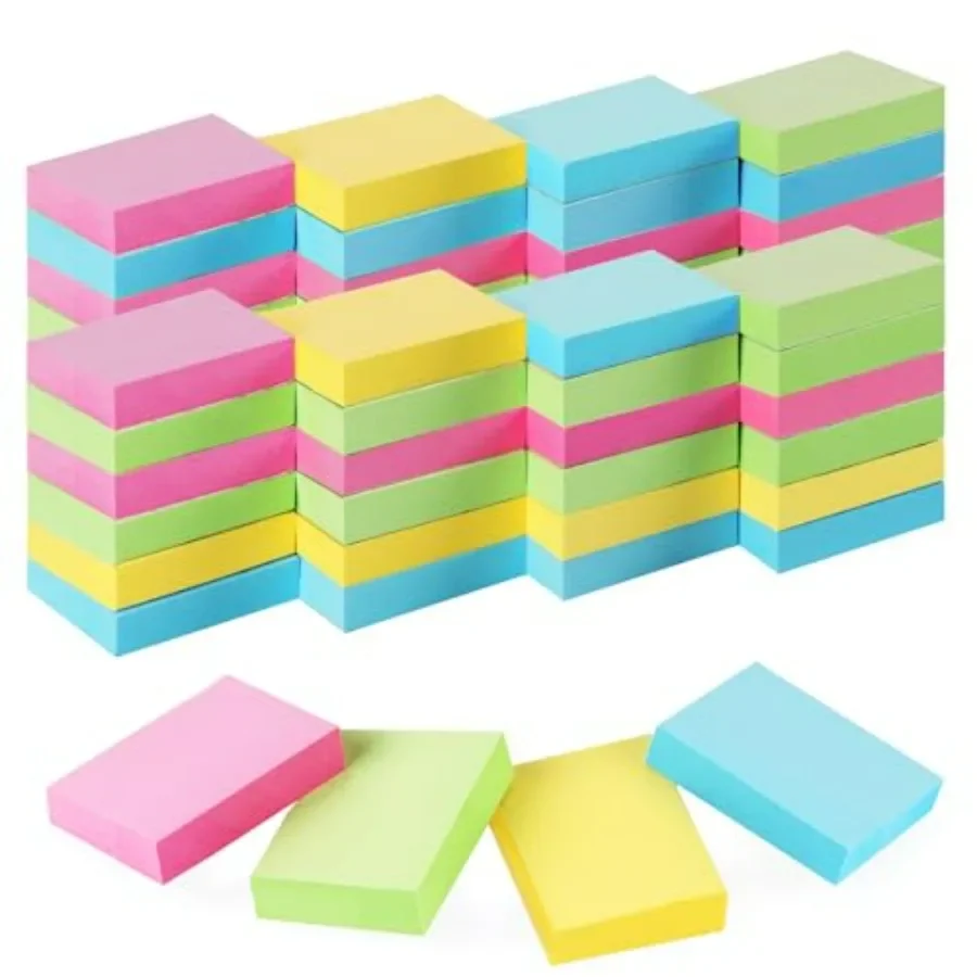 50 Pack Sticky Notes 1.5x2 in with 5000 Sheets in Total 4 Color Mini SelfStick Notes Pad for Office School and Home Use Easy to