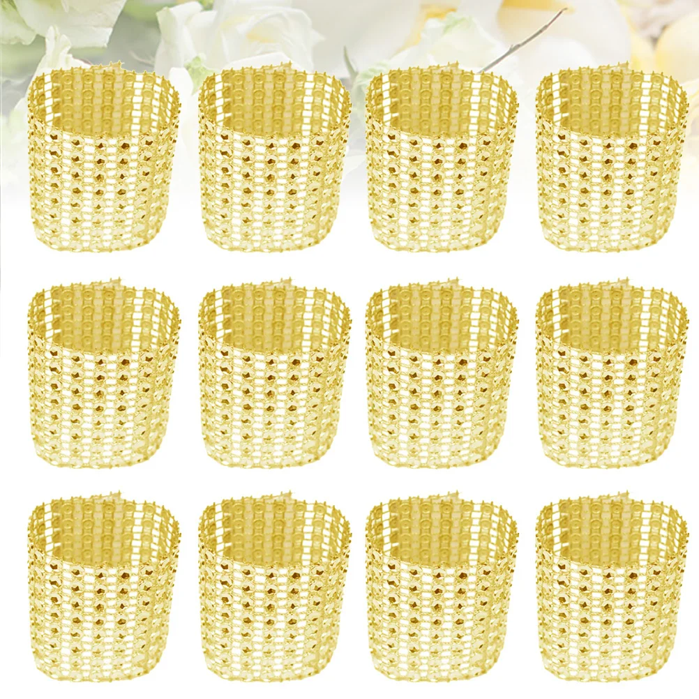

60Pcs Crystal Serviette Rings Rhinestone Decorative Holders Elegant Wedding Prom Birthday Party Festival Supplies
