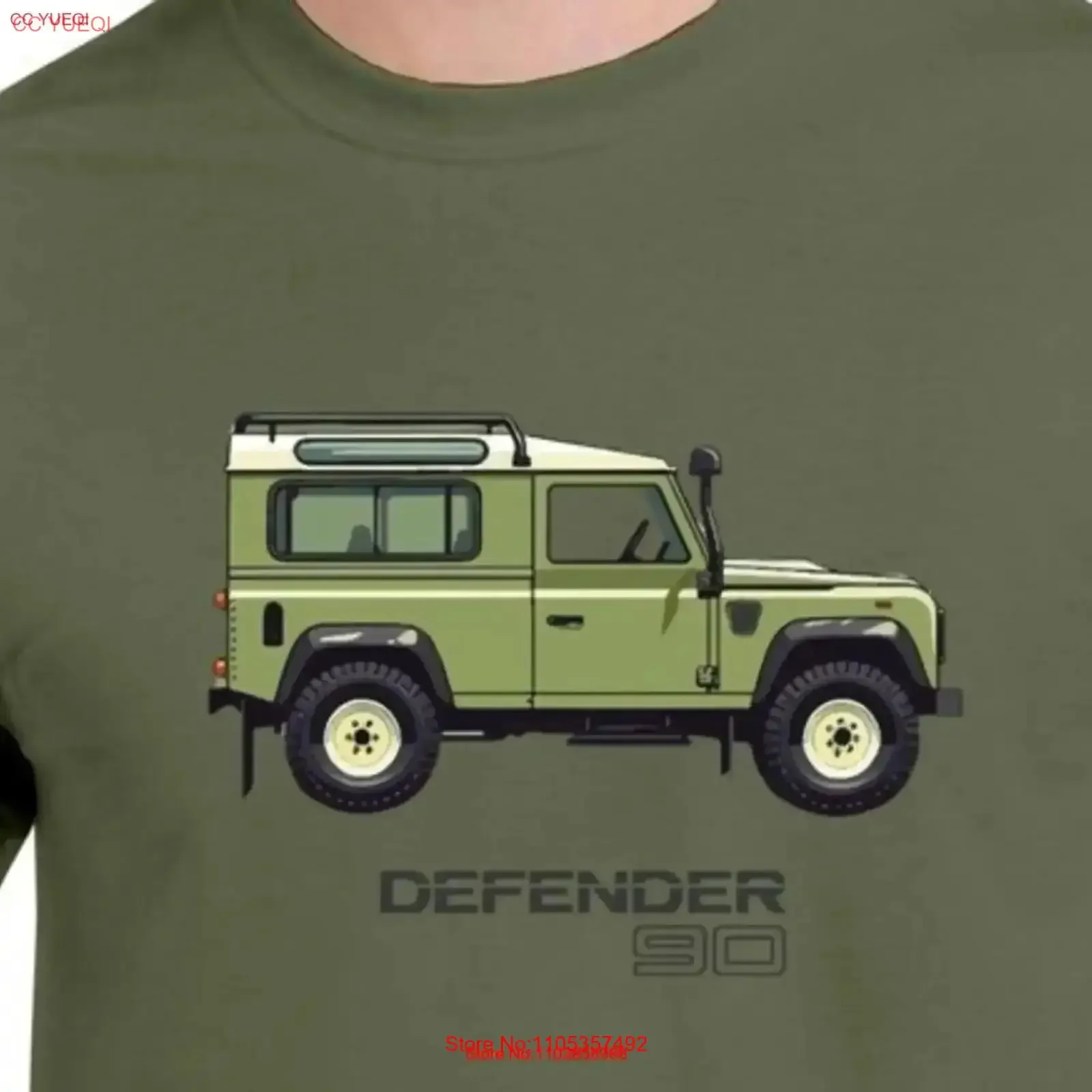 LR Defender 90 Inspired Cotton T Shirt vintage Washed fashion Versatile Slightly graphic Stylish Comfortable streetwear Soft