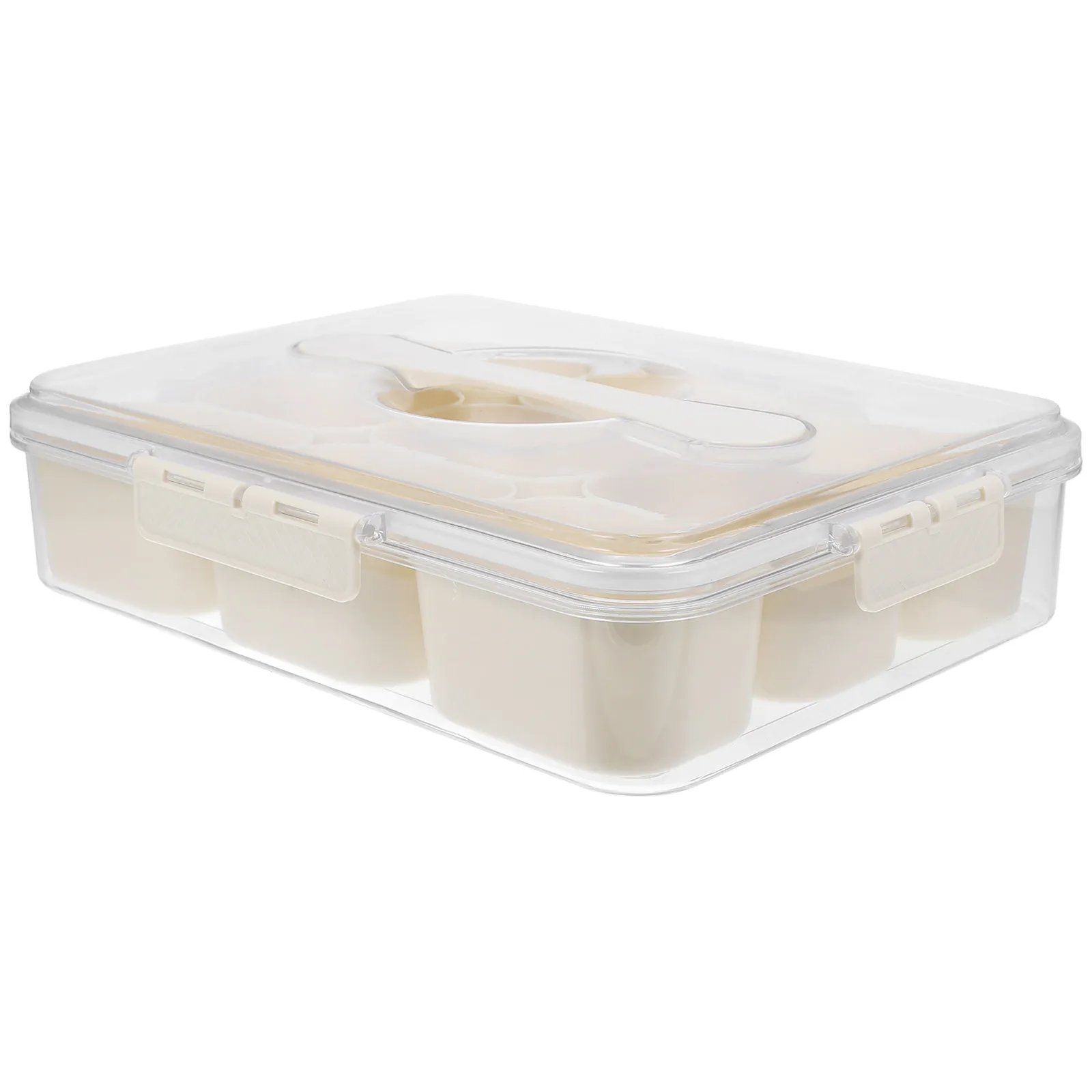 9-Compartment Food Storage Box Divided Snack Container Creative Fruit Plate for Dry Fruits Nuts Sweets Household Serving Gift