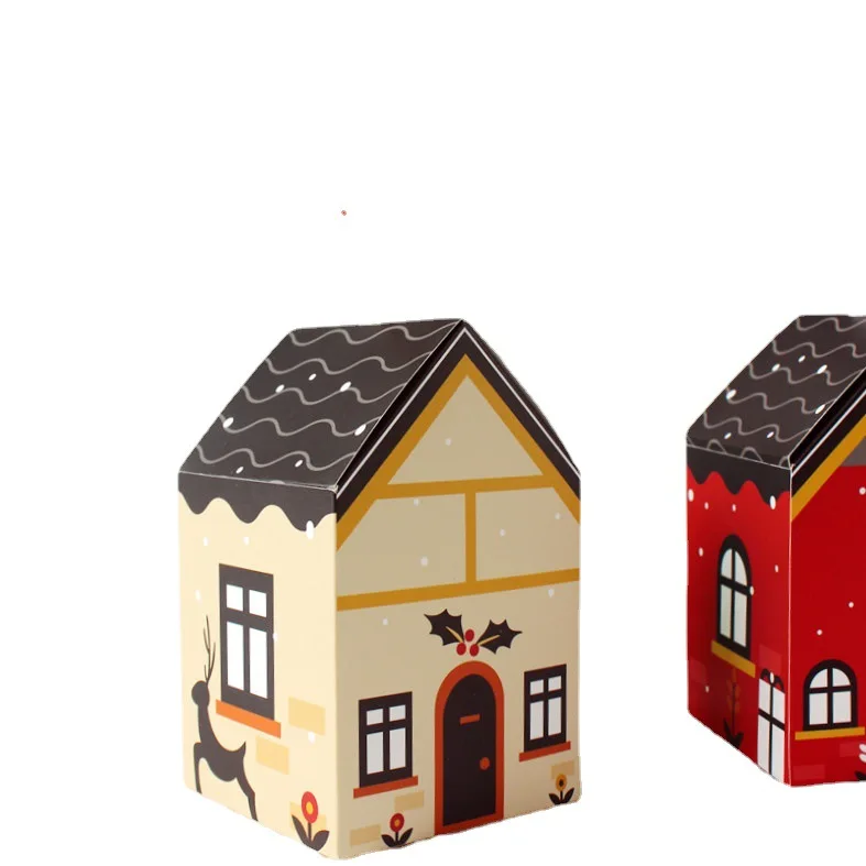 صندوق تغليف إبداعي بنمط كرتوني ، صندوق حلوى عيد الميلاد ، شوكولاتة وبسكويت ، حفلة عيد الميلاد ، صندوق هدايا للأطفال ، 10 * *